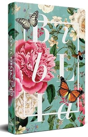 Biblia RVR 1960 letra grande tamaño manual, tapa dura Jardin de flores