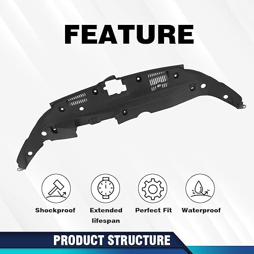 Miniatura 6 de PIT66 Cubierta de soporte de radiador compatible con Toyota Camry 2018-2021 5329506190