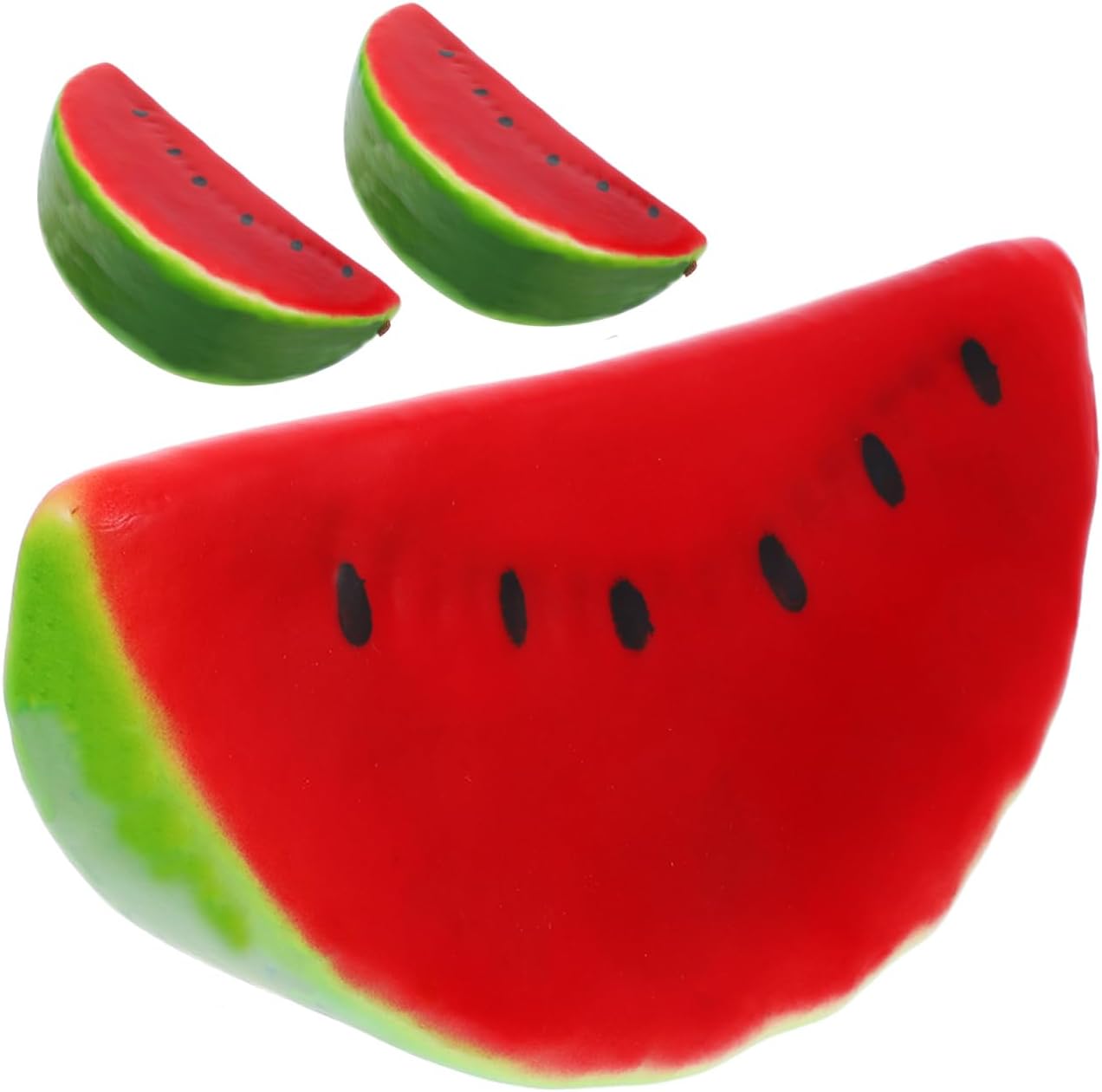 Realistic Watermelon Slices Model 3pcs Fake Fruit Props for Kitchen Party Decoration Summer Display Ornamental Artificial Watermelon Slice Set