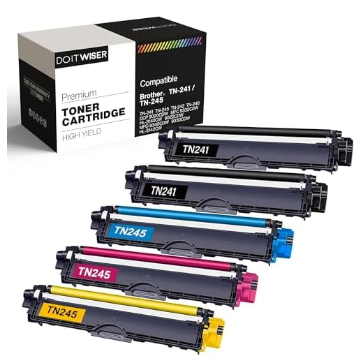 Do it wiser kompatibel toner TN241 TN242 TN 245 TN246 för Brother DCP-9020CDW HL-3140CW HL-3150CDW DCP-9015CDW HL-3142CW HL-3150CDN HL-3152CDW HL-3170CDW (2 svart, 1 cyan, 1 magenta, 1 gul)