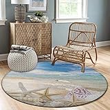NiYoung Fashion Round Area Rugs Throw Rugs Super Soft Flannel Non-Slip Floor Carpet 3ft Diameter for...