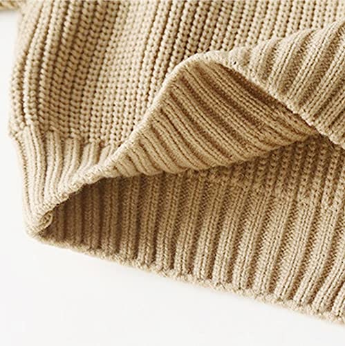 Suéter de malha sólido de manga comprida para bebês meninas meninos e meninas para bebês suéter de m