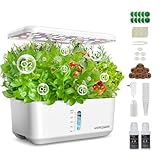 Ahopegarden Indoor Hydroponics Growing System: 10 Pods Garden Kit with LED Grow Light and Efficient Pump for Growing Fresh Herb/Lettuce/Tomatoes - Hydroponic Planter for Kitchen & Home Gardening