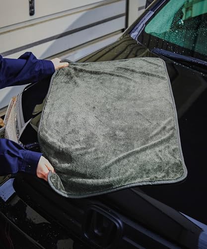 GORDON MILLER 車用 洗車 超吸水 マイクロファイバー 拭き上げタオル 中判/Mサイズ オリーブドラブ 1766036