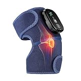 MOAJAZA Cordless Knee Massager with Heat and Vibration, Heating Pad for Knee Shoulder Elbow, Heated Knee Brace for Arthritis (Pack of 1 Blue)