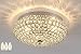 Amabao Lighting, 3-Light Chrome Finish Crystal LED Flush Mount Light Fixture, Ceiling Light Fixture for Bedroom, Living Room, Dining Room, Hallway, E12, 4WX 3 LED Bulbs Included