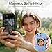 CLVervea Magnetic Selfie Mirror for Back Camera - Convex Phone Mirror Compatible with MagSafe, iPhone 16/15/14/13/12 Pro Max Plus & All Phones, Ideal for Selfies, Vlogging, Streaming - Pink