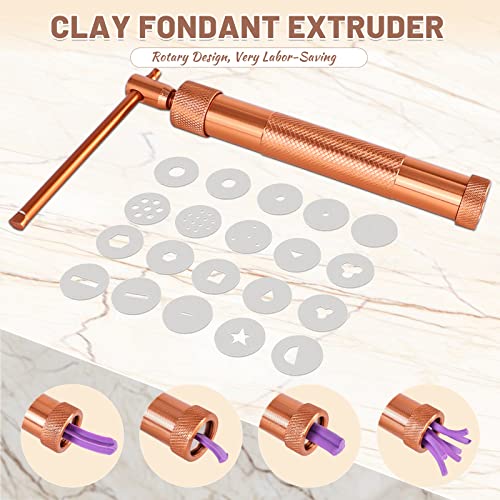 Yofuly Polymer Clay Press Machine, Polymer Clay Cutters Set For Jewelry Making, With Polymer Clay Roller Machine, Polymer Clay Extruder, 40 Circle Shape Cutters And 120 Earrings Accessories #TOP2