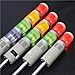 1 Layer 12V 24V 110V 220V Red Green Yellow Industrial Tower Signal Warning Light LGP-205 Indicator Light Steady Light with Sound(Red+Yellow+Blue,DC 24V)