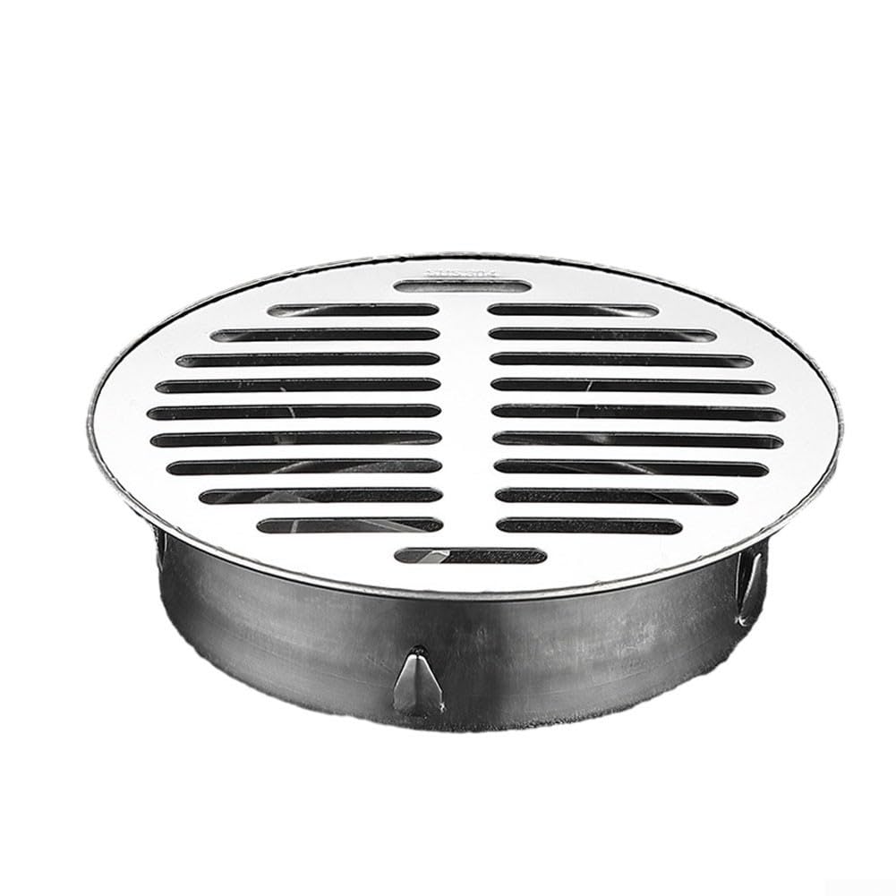 Siphon De Sol Extérieur En Acier Inoxydable SPORTARC - Grille De Drainage Anti-Bouchage 125 Mm - Pour Jardin, Balcon, Terrasse