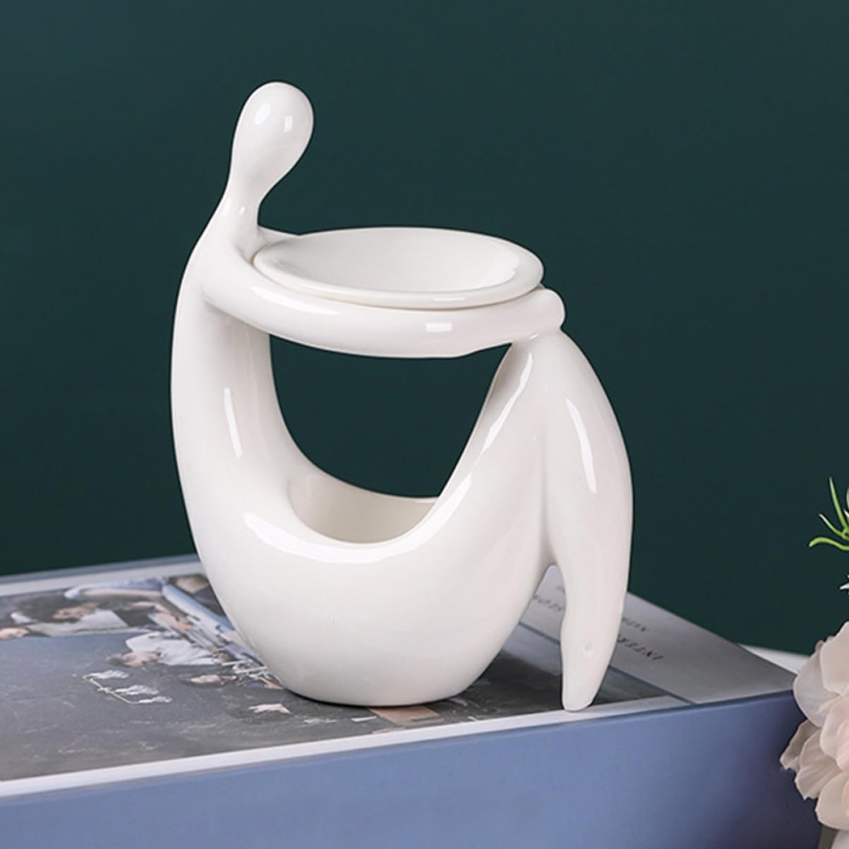 Cabilock Brûleur D' Innovant en Céramique Design De Corps Humain Diffuseur De Bougie Parfumée Porte- pour La Maison