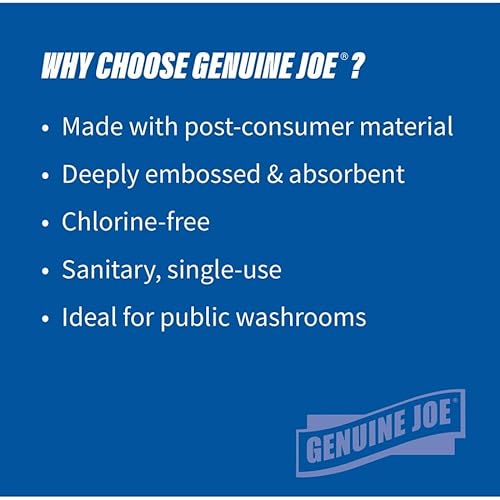 Genuine Joe Multifold Hand Towels, 9.5" x 9.10", 1-Ply, White, 250/Pack, 16 Count - Thumbnail 4