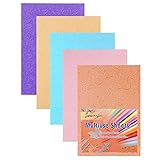 SNOW CRAFTS Metallic Embossed A4 size Sheets for Scrapbooking, Art and Crafts, Wedding Invites,Greeting cards.. (A4-20 SHEETS)