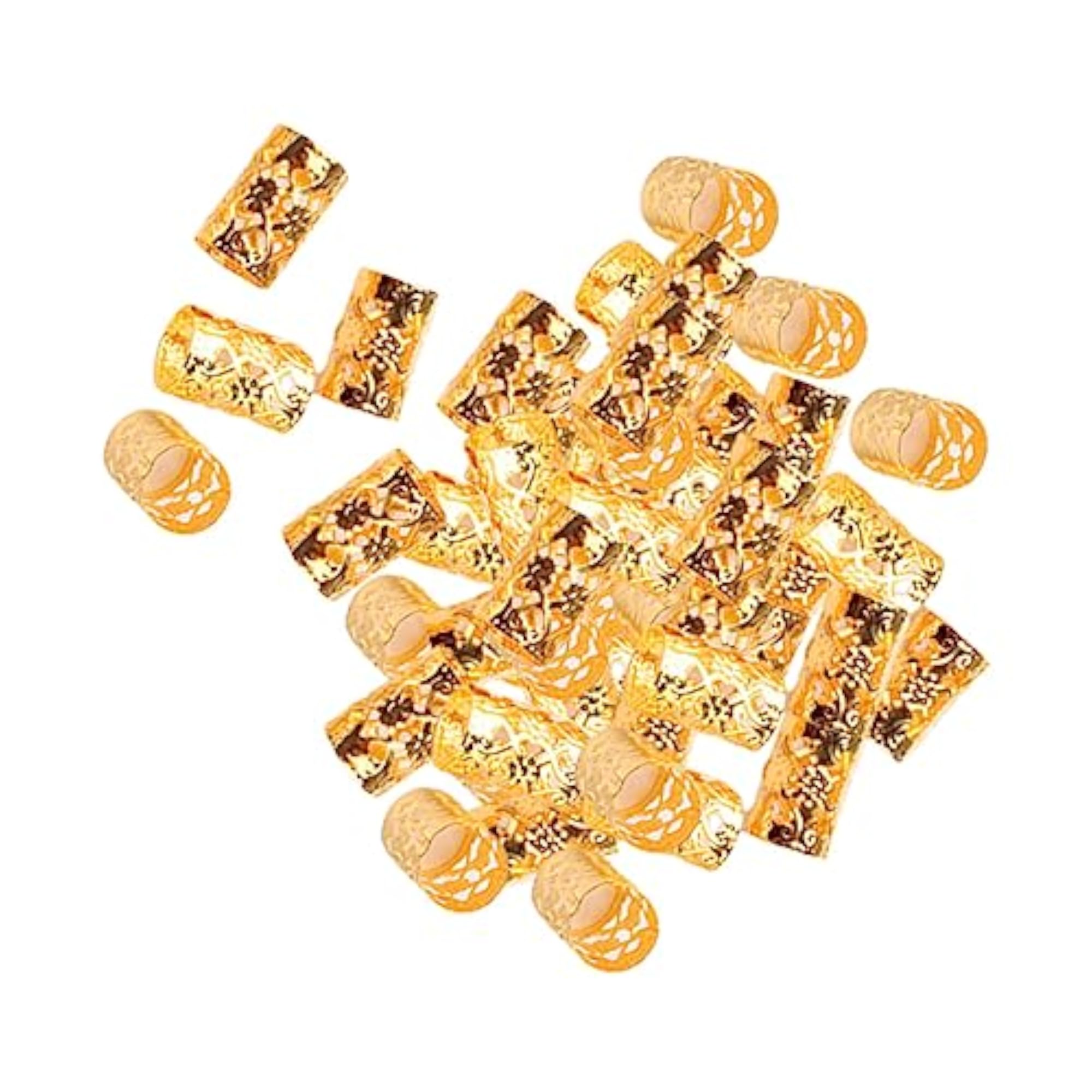 6x100 Pieces Beads Metal Clips for Braids, Hair Braiding Style A