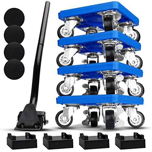 Furniture Dolly,1300lbs Load Capacity for Moving Heavy,Furniture Movers with 4 Wheels,Heavy Duty Dolly Furniture Lifter 360° Rotatable Rubber Universal Wheels.