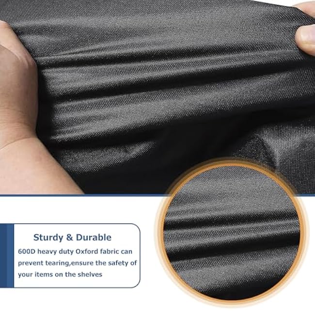 Storage Shelf Cover,Outdoor Heavy Duty 600D 48''W x 20''D x 55''H Dustproof Waterproof Shelf Covers for Wire Shelving,Storage Rack Cover with Zipper