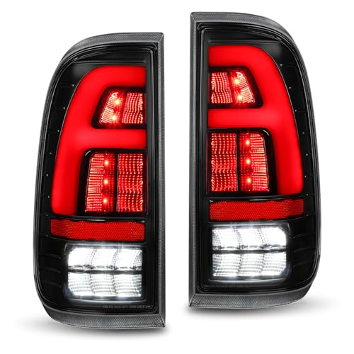 MAYELLO Clear Lens Black Full LED Tail Lights Compatible with 19972003 Ford F-150 & 19992007 F-250 F-350 F-450 F-550 Pickup Trucks Plug & Play Rear Lamps Upgrade