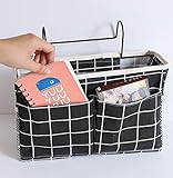 Organizador de almacenamiento de la cama para colgar, bolsa de almacenamiento de campamento (negro)