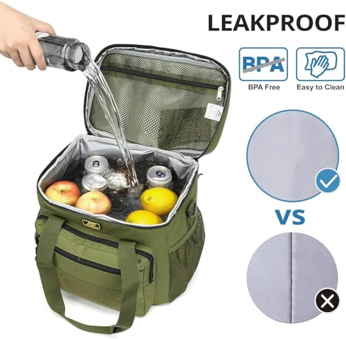 ATRIPACK Lunch Box for Men, Tactical Lunch Bag MOLLE Webbing Leakproof Insulated Large Lunch Cooler Women Adult Meal with Adjustable Shoulder Strap Durable Lunch Pail - Image 4