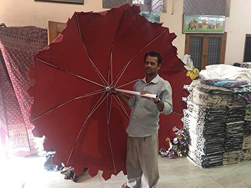 Indian Garden Umbrella- Outdoor Umbrella Sun Shade Umbrellas For Weddings, Decorative Umbrellas For Bridal Shower, Sun Umbrellas For Beach, Handmade Patchwork Embriodery Garden Patio Umbrella Parasols #TOP7