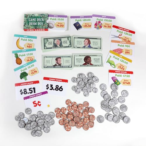 Making Change Game, 50 cartas, habilidades matemáticas miniatura 4