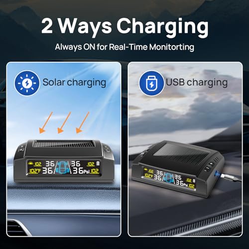 Masoll M23 RV Tire Pressure Monitoring System, TPMS Sensors Set of 4 by Masoll - Image 3