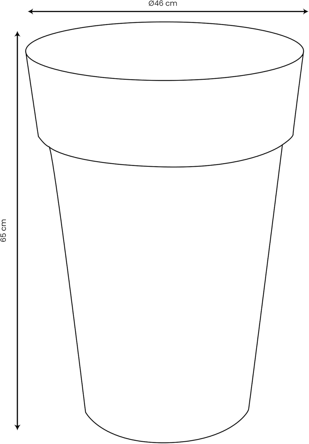 EDA Plastiques 13630 BR.T SX3 Toscane Tall Vase 46 x 65 cm