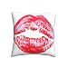 Funda De Cojín 45x45 cm, Pintalabios Labios Beso Mark Funda De Cojín Hogar Decorativo Almohada Cuadrada para Sofá Dormitorio Sala Cama Hogar Interior, Exterior