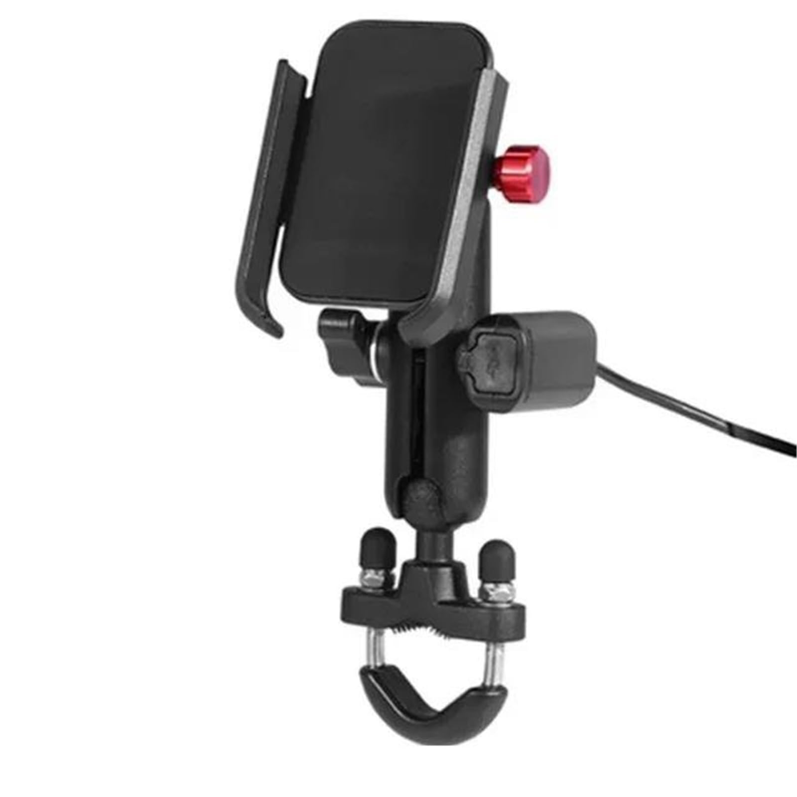 Supporto Per Navigazione Moto Per Smartphone | Supporto mobile universale per bici da moto con manubrio in alluminio 12-24V con USB(Style 3)