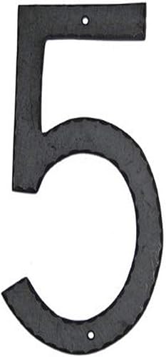 Miniatura 2 de Número de casa individual, texturado, de 10 pulgadas., Negro