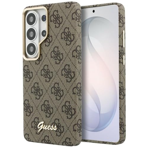 CG MOBILE Guess 4G Script Compatible avec MagSafe Coque pour Samsung Galaxy S26 Ultra (marron)