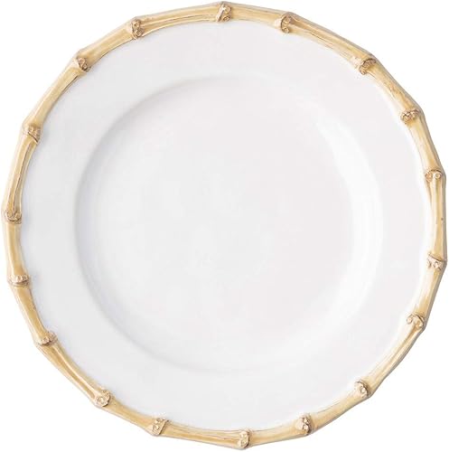 Juliska Lado natural de bambúplato de cóctel