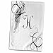 3dRose Image de Lettre H de Style Victorien avec Cacher de Serviette de Paon, Multicolore, 15 x 55,9 cm