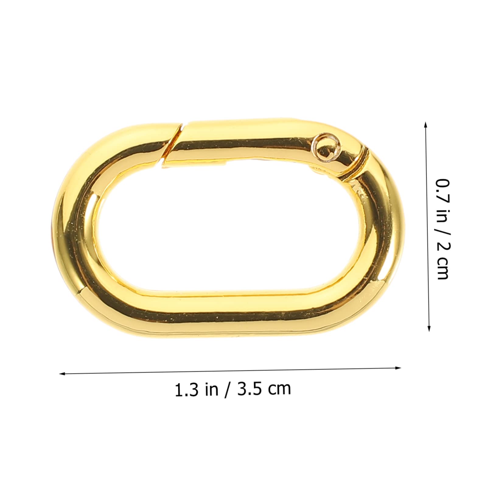 EXCEART 30pezzi Moschettoni Ovali Metallo Con Chiusura Molla Resistente e Facile Da Usare Per Portachiavi e Accessori Fai Da Te Design Elegante e Resistente Alla Corrosione