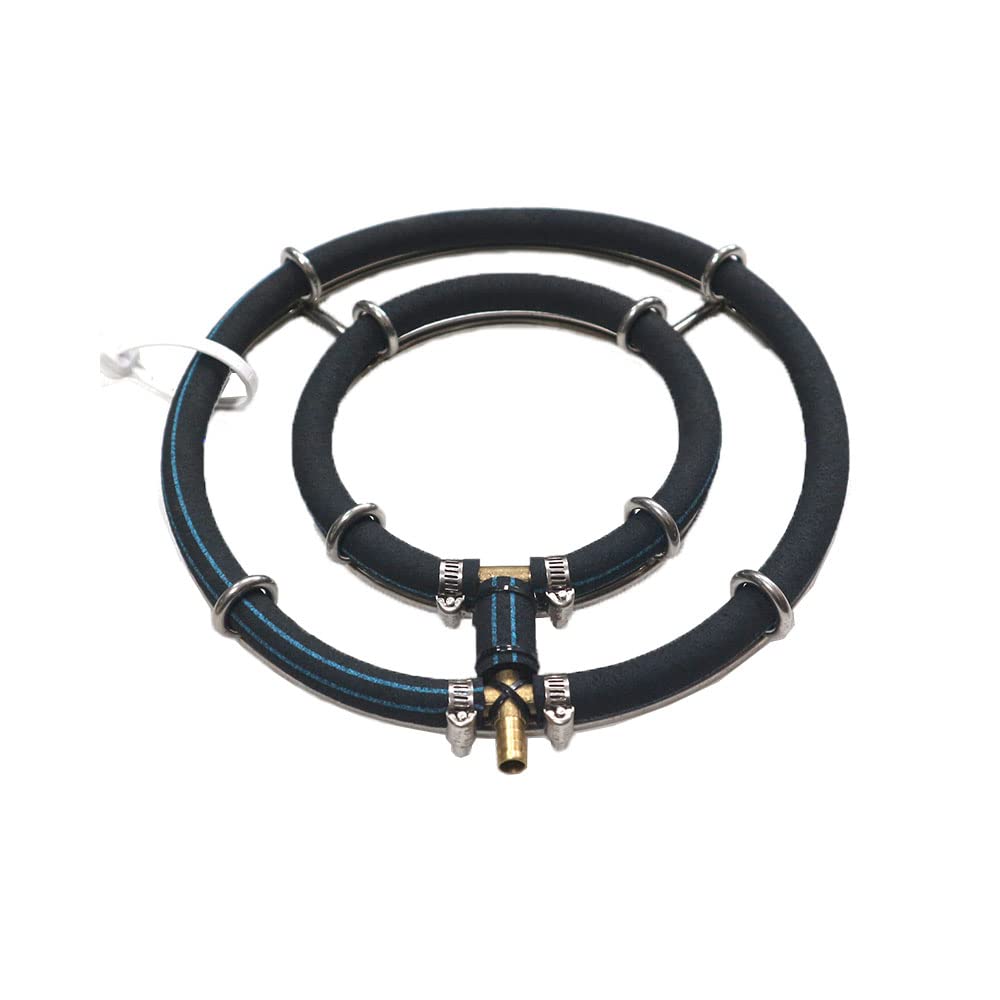 XRMXF Japan Aerator Ring Koi Pond Ventilation Oxygen, Japanese Air Stone for Koi Pond but also for Oxygen Enrichment in the Garden Pond (2 Loops / Diameter 25 cm)