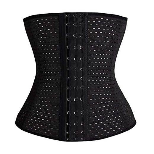 Everbellus Femme Corset Minceur Lingerie Gaine Ventre Plat Serre Taille Noir X-Large