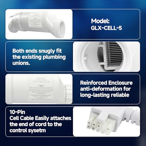 Fexhull GLX-CELL-5 Up To 20,000 Gallons Pool, T-Cell-5Swimming Pools, Provides Adequate Chlorine Gas And Correct Reading Of Salt Levels thumb #6