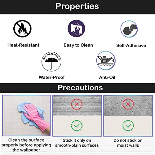 Image of SARVATRAY Self-Adhesive Wallpaper, Oil Proof Heat Resistant Stickers for Kitchen Wall, Vinyl Sheet 1.5 X 9.5 SQ FT (3 M Butter Fly WS)