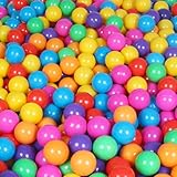 MODEREVE BPA Free 100 Pack Colorful Plastic Balls for Baby Play & Ball Pit, Tent, Pool, House