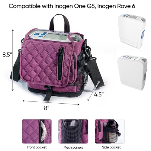 Image of BAGSFY Lightweight Shoulder Carry Bag for Inogen One G5 & Rove 6 - Portable Oxygen Concentrator Tote for Travel