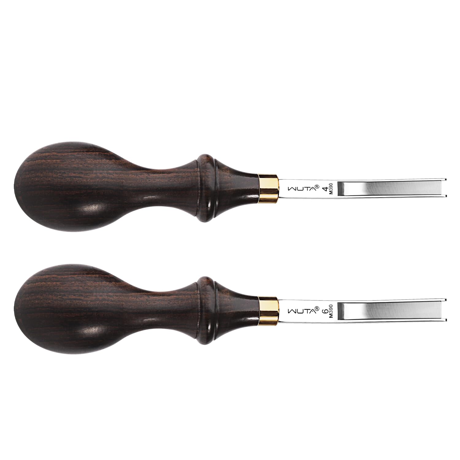 WUTA Professional Leather Wide Edger Skiver, 2Pcs Premium M390 Steel 4+6mm Convex Grind Edge Beveler, Leather Craft Tool for Skiving, Thinning & Trimming — image 1