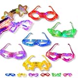 [K-Bright] 【嬉しい 縁日 用品】 光る ピカピカ カラフル めがね 6種 アソート 12個 セット メガネ 〔 お祭り/イベント/子供会/露店/縁日 〕 業務用 まとめ買い 感謝のカード