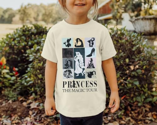 Image of Princess Shirts Toddler Girl Magic Kingdom Kid Shirt Girls Trip Tee Holiday Magical Castle Vacation Short Sleeve Tops