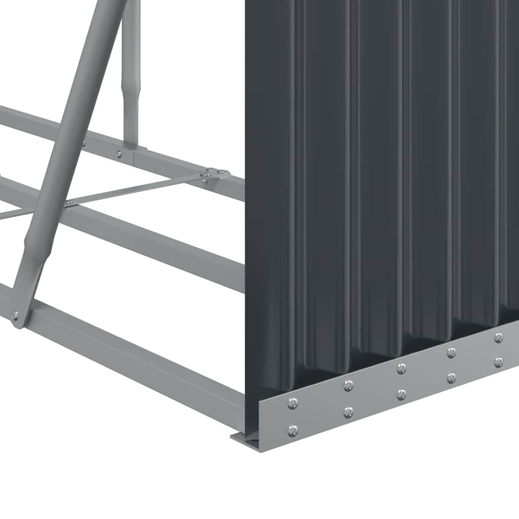 vidaXL Portalegna Acciaio Zincato Antracite 234x45x100 cm