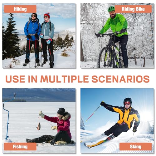 Image of Ear Warmers Headband, KOMAKE 2 Pack Earmuff Headband Fleece Earmuffs Running Headband Winter Ear Covers Moisture Wicking Sweatband Ski Sport Headband For Men & Women (Black+Gray)