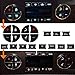 PAWACA AC Dash Accents Button Sticker Repair Kit for Fixing Ruined Faded A/C Control Buttons - Decal Replacement Fits Select 07-15 GM Vehicles - Car SUV Accessories（Suburban, Chevy Tahoe...）
