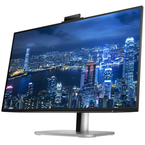Image of HP Series 5 Pro 27-inch 527pm & 527pq 2K QHD 1440P Conferencing Monitor, 2-Pack, Webcam and Mic, DisplayPort, USB Hub Bundled with Desk Mount Dual Monitor Stand