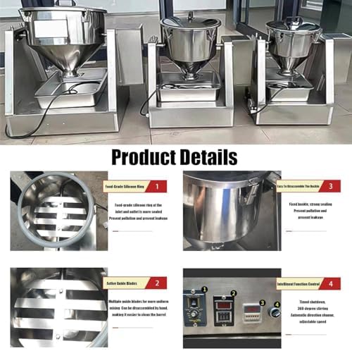 20L Commercial Stainless Steel Electric Spice Mixer, Industrial Blender for Powder & Granules, Perfect for Food Processing & Teaching Labs, High-Efficiency Mixing Machine