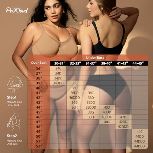 Image of ProKloud Minimizer Bras for Women Full Coverage Unlined Plus Size Supportive Underwire Bras for Everyday