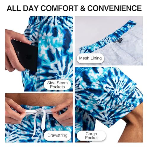 Image of Kanu Surf Men's Big Viper Extended Size Stripe Swim Trunk